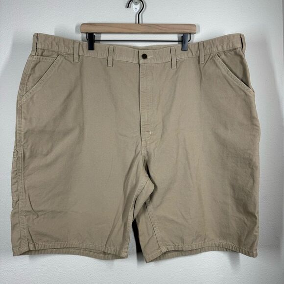 Carhartt B278 Tan Canvas Cargo Work Shorts 11 Inch Inseam Mens Size 50 - Picture 1 of 5